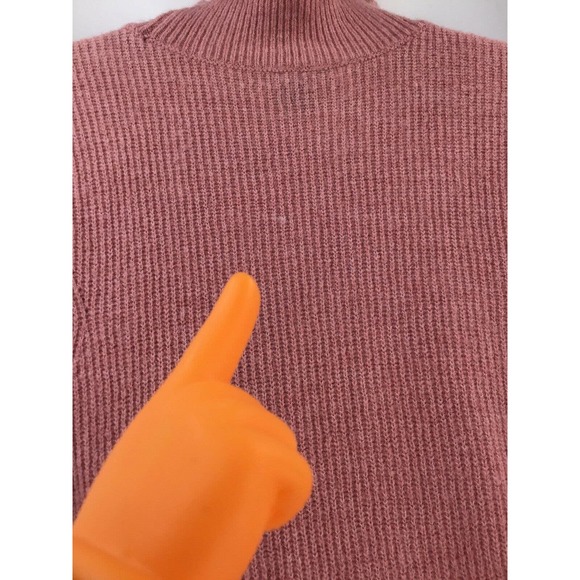 Halogen Sweater Women Size X1 Wool Blend Ruffles Neck Blush - Picture 15 of 16